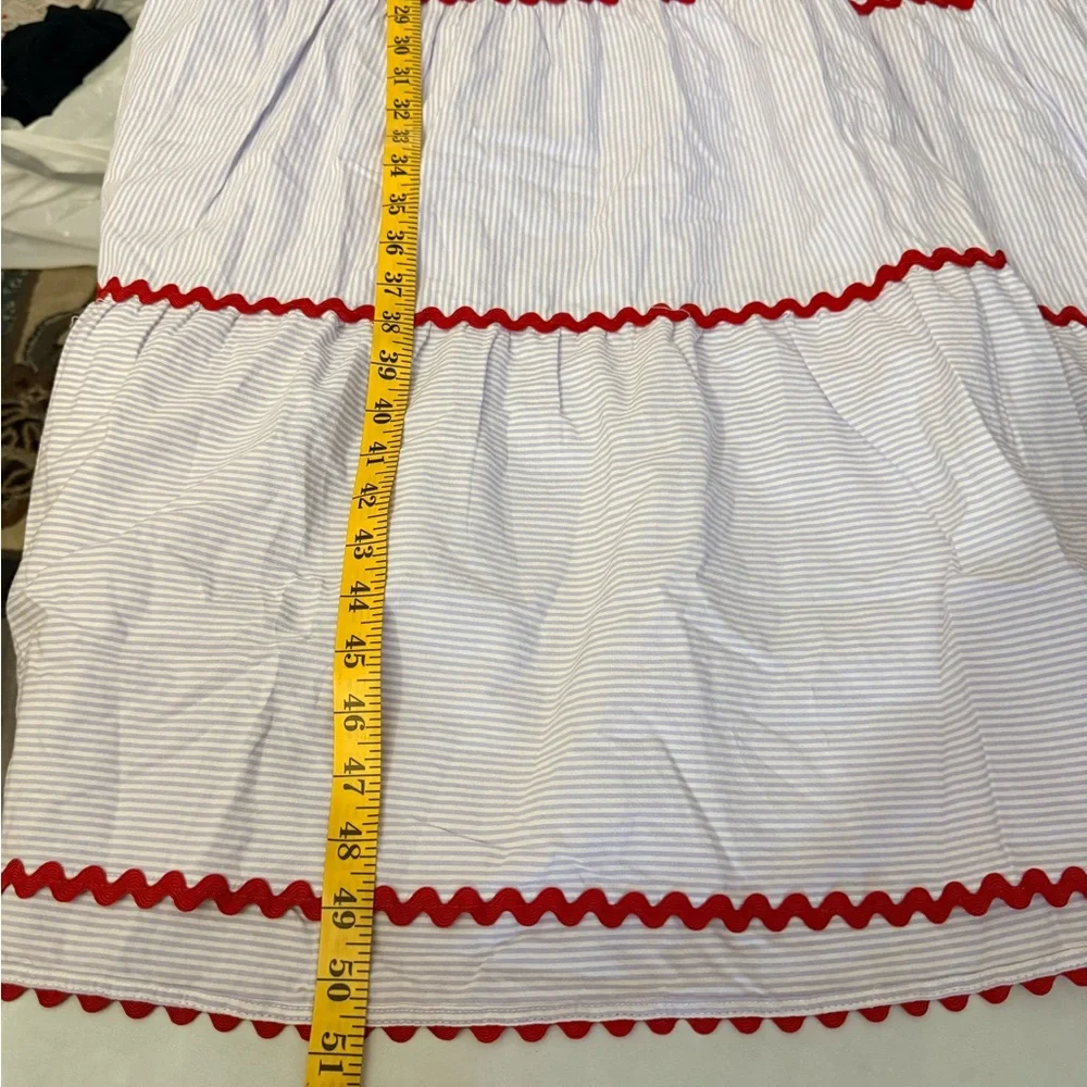 utcoco Summer Beach Boho Striped Flutter 3/4 Sleeve A Line Flowy Long Dress. - Picture 12 of 15
